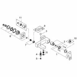 Grohe Eurocube Einhand-Wannenbatterie 1/2" Chrom 23140000 -GROHE Geschäft 44151712 5