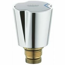 GROHE Oberteil 45959 DN 15 Metallgriff Wärmeisoliert Markierung Blau/rot, Chrom