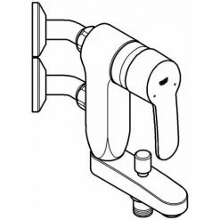 Grohe Eurostyle Cosmopolitan Vertica-Einhand-Wannenbatterie 1/2" Chrom 23302000 -GROHE Geschäft 44154990 2
