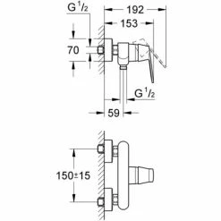 Grohe Eurosmart Cosmopolitan Einhand-Brausebatterie 1/2" Chrom 32837000 -GROHE Geschäft 44155129 5