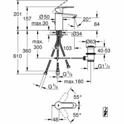 Grohe Eurostyle Cosmopolitan Einhand-Waschtischbatterie 1/2" S-Size Chrom 33561002 -GROHE Geschäft 44155634 3