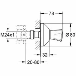 Grohe Costa UP-Ventil Oberbau Chrom 19808001 -GROHE Geschäft 44155951 4