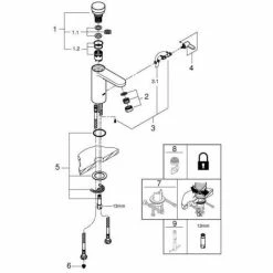 Grohe Eurosmart CT Selbstschluss-Waschtischbatterie Mit Mischung Und Temperaturbegrenzer Chrom 36317000 -GROHE Geschäft 44156872 2