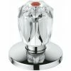Grohe Oberteil 1/2" Chrom 11542000 Für UP-Ventile DN 15, Brillant-Griff Rot -GROHE Geschäft 44159085 1