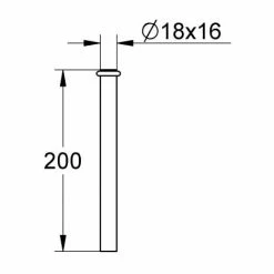 Grohe Urinalspülrohr Chrom 37035000 4005176143731 -GROHE Geschäft 44159476 3