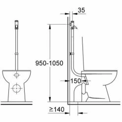 Grohe DAL-Voll-Automatic-Spüler Für WC Chrom 37141000 6 Grohe DAL-Voll-Automatic-Spüler Für WC Chrom 37141000 -GROHE Geschäft 44159510 5