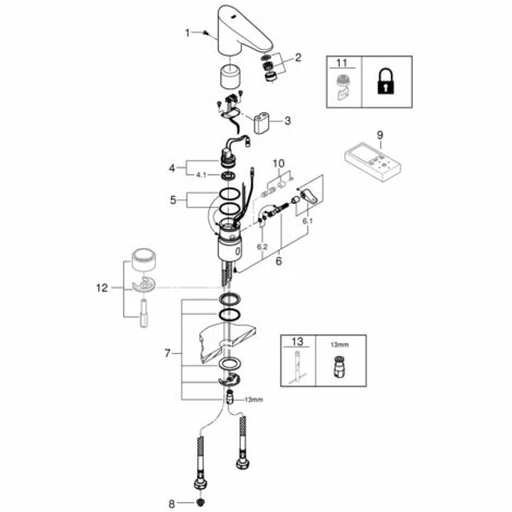 Grohe Europlus E Infrarot-Elektronik für Waschtisch 1/2" mit Mischung und Temperaturbegrenzer chrom 36207001 Grohe Europlus E Infrarot-Elektronik Für Waschtisch 1/2" Mit Mischung Und Temperaturbegrenzer Chrom 36207001 -GROHE Geschäft 44160972 2