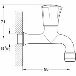 Grohe Costa Auslaufventil 1/2" Chrom 30098001 4 Grohe Costa Auslaufventil 1/2" Chrom 30098001 -GROHE Geschäft 44161338 3
