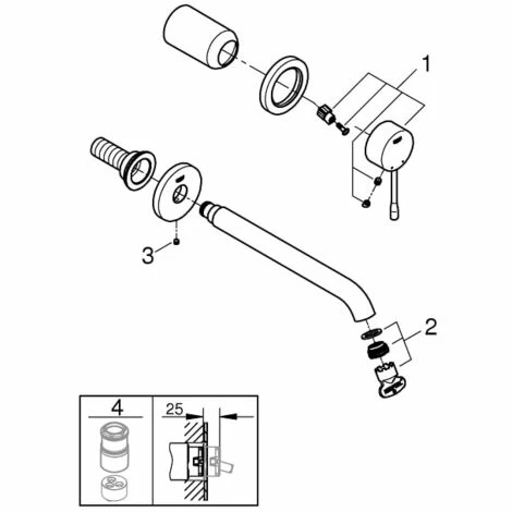 Grohe Essence 2-Loch-Waschtischbatterie chrom 29193001 Grohe Essence 2-Loch-Waschtischbatterie Chrom 29193001 -GROHE Geschäft 44161725 4