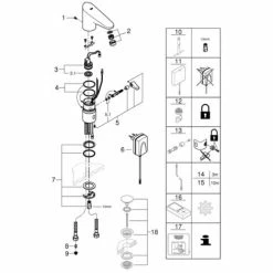 Grohe Europlus E Infrarot-Elektronik Für Waschtisch 1/2" Mit Mischung Und Temperaturbegrenzer Chrom 36015001 -GROHE Geschäft 44161727 5