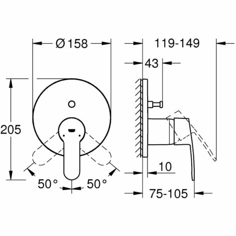 Grohe Eurostyle Cosmopolitan Einhand-Wannenbatterie chrom 24052002 Grohe Eurostyle Cosmopolitan Einhand-Wannenbatterie Chrom 24052002 -GROHE Geschäft 44162971 5