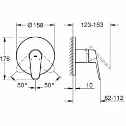 Grohe Eurodisc Cosmopolitan Einhand-Brausebatterie Chrom 24055002 -GROHE Geschäft 44164977 5