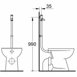 Grohe DAL-Automatic-Spüler Für WC Chrom 37139000 -GROHE Geschäft 44166420 3