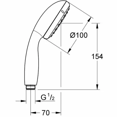 Grohe Tempesta 100 Handbrause 1 Strahlart chrom 27852001 Grohe Tempesta 100 Handbrause 1 Strahlart Chrom 27852001 -GROHE Geschäft 44167146 4