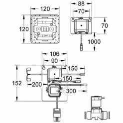 Grohe Austausch Elektronik Radar 43863 Für Unterputz RADAR Urinal Altanlagen 4 Grohe Austausch Elektronik Radar 43863 Für Unterputz RADAR Urinal Altanlagen -GROHE Geschäft 44170400 3