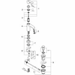 Grohe Eurostyle Cosmopolitan Einhand-Waschtischbatterie 1/2" S-Size Chrom 23037002 -GROHE Geschäft 44171648 5