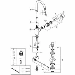 Grohe Concetto Einhand-Waschtischbatterie 1/2" L-Size Chrom 32629002 -GROHE Geschäft 44172001 4