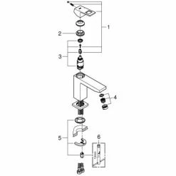 Grohe Eurocube Einhand-Waschtischbatterie 1/2" M-Size Chrom 23446000 6 Grohe Eurocube Einhand-Waschtischbatterie 1/2" M-Size Chrom 23446000 -GROHE Geschäft 44172814 5