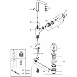 Grohe Eurodisc Cosmopolitan Einhand-Waschtischbatterie 1/2" L-Size Chrom 23054003 -GROHE Geschäft 44172898 4