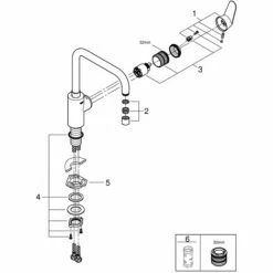 Grohe Eurodisc Cosmopolitan Einhand-Spültischbatterie 1/2" Chrom 32259003 -GROHE Geschäft 44174416 5
