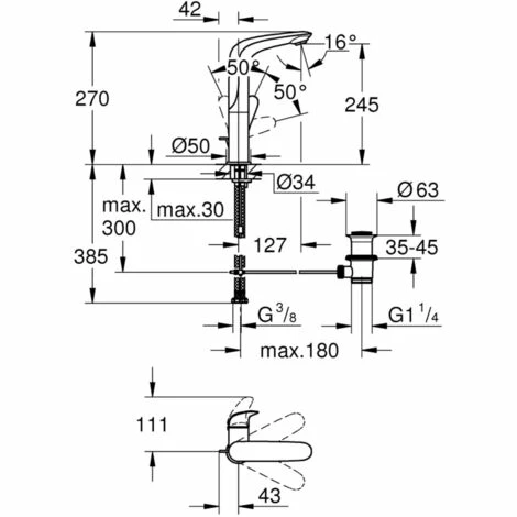 Grohe Eurostyle Einhand-Waschtischbatterie 1/2" L-Size chrom 23718003 Grohe Eurostyle Einhand-Waschtischbatterie 1/2" L-Size Chrom 23718003 -GROHE Geschäft 44174610 4