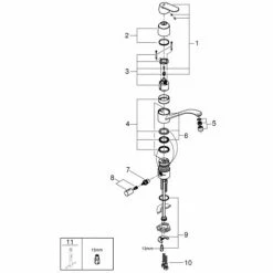 Grohe Eurosmart Cosmopolitan Einhand-Spültischbatterie 1/2" Chrom 31161000 -GROHE Geschäft 44174641 4