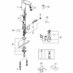 Grohe Eurosmart CE Infrarot-Elektronik Mischung Waschtisch 1/2" Chrom 36330001 -GROHE Geschäft 44175023 5