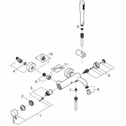 Grohe Essence Einhand-Wannenbatterie 1/2" Chrom 25249001 -GROHE Geschäft 44175299 4