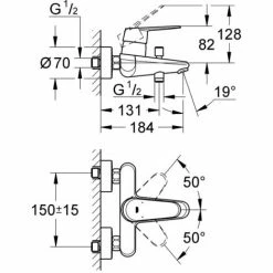 Grohe Eurodisc Cosmopolitan Einhand-Wannenbatterie 1/2" Chrom 33390002 -GROHE Geschäft 44175469 4