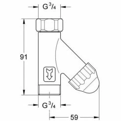 Grohe Original WAS® Schrägfilter 3/4" Chrom 41275000 -GROHE Geschäft 44175583 3