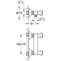Grohe Costa Brausebatterie 1/2" Chrom 26330001 -GROHE Geschäft 44175594 3