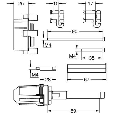 Grohe Universal-Verlängerungsset 25 mm 14056000 Grohe Universal-Verlängerungsset 25 Mm 14056000 -GROHE Geschäft 44176008 3