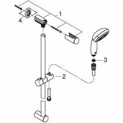 Grohe Tempesta 100 Brausestangenset 3 Strahlarten Chrom 27796001 -GROHE Geschäft 44176033 4
