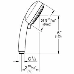 Grohe Tempesta Cosmopolitan 100 Handbrause 3 Strahlarten Chrom 27574002 4 Grohe Tempesta Cosmopolitan 100 Handbrause 3 Strahlarten Chrom 27574002 -GROHE Geschäft 44176148 3