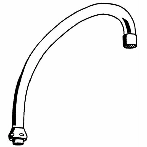 Grohe Rohrauslauf chrom 13070000 f. Küchen-Standbatterien, 1/2" Ausladung 185 mm Grohe Rohrauslauf Chrom 13070000 F. Küchen-Standbatterien, 1/2" Ausladung 185 Mm -GROHE Geschäft 44176807 2