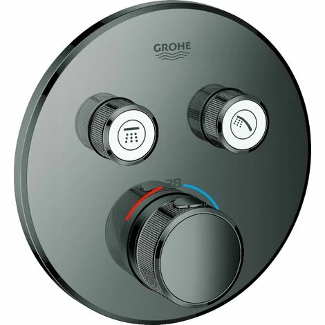 Grohe Thermostat GROHTHERM SMARTCONTROL rund, 2 Absperrventile hard graphite 29119A00 Grohe Thermostat GROHTHERM SMARTCONTROL Rund, 2 Absperrventile Hard Graphite 29119A00 -GROHE Geschäft 49663837 2
