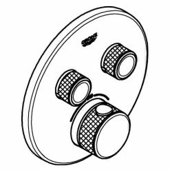 Grohe Thermostat GROHTHERM SMARTCONTROL Rund, 2 Absperrventile Hard Graphite 29119A00 4 Grohe Thermostat GROHTHERM SMARTCONTROL Rund, 2 Absperrventile Hard Graphite 29119A00 -GROHE Geschäft 49663837 3