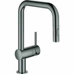 Grohe Einhand-Spültischbatterie MINTA U-Auslauf, Herausziehbare Dual Spülbrause Hard Graphite 32322A02 6 Grohe Einhand-Spültischbatterie MINTA U-Auslauf, Herausziehbare Dual Spülbrause Hard Graphite 32322A02 -GROHE Geschäft 49807224 5