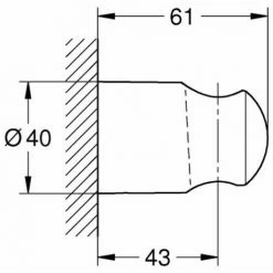 GROHE Wand-/Hand Brausehalter, Chrom - 28605000 -GROHE Geschäft 52469588 3