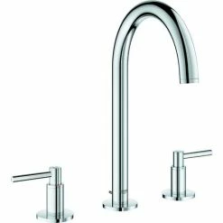 Grohe 3-Loch-Waschtischbatterie ATRIO DN 15, Hebelgriffe Cool Sunrise 20009GL3 -GROHE Geschäft 55080403 5
