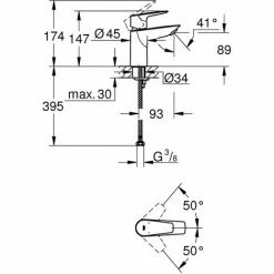 Grohe Einhand-Waschtischbatterie BauEdge Neu, S-Size 3 Grohe Einhand-Waschtischbatterie BauEdge Neu, S-Size -GROHE Geschäft 55341903 2