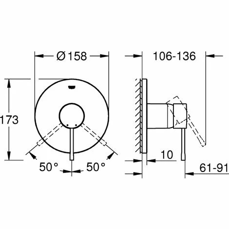 Grohe Einhand-Brausebatterie ESSENCE Fertigmontageset für Rapido SmartBox (35600) warm sunset gebürstet 24057DL1 Grohe Einhand-Brausebatterie ESSENCE Fertigmontageset Für Rapido SmartBox (35600) Warm Sunset Gebürstet 24057DL1 -GROHE Geschäft 55782684 4