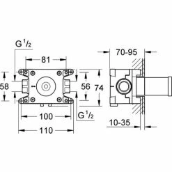 Grohe Einbaubox RAPIDO C Für 1-fach Unterputz-Ventil 35028000 -GROHE Geschäft 55786214 3