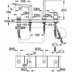 Grohe 4-Loch-Einhand-Wannenkombination BRILLIANT ALLURE Chrom 19787001 4 Grohe 4-Loch-Einhand-Wannenkombination BRILLIANT ALLURE Chrom 19787001 -GROHE Geschäft 55805744 3