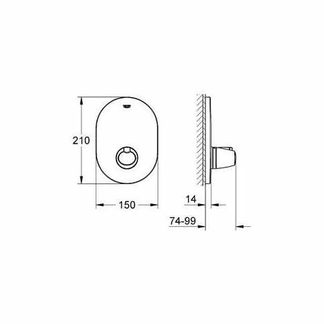 GROHE Grohtherm 3000 Thermostat-Zentralbatterie 19356000 chrom GROHE Grohtherm 3000 Thermostat-Zentralbatterie 19356000 Chrom -GROHE Geschäft 5632950 2