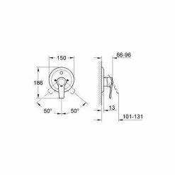 Grohe Eurostyle Einhand-Brausebatterie Unterputz UP Chrom 19507 -GROHE Geschäft 5634218 2