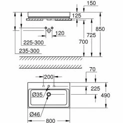 Grohe Cube Keramik Aufsatzwaschtisch 80 Cm, Mit Beschichtung 4 Grohe Cube Keramik Aufsatzwaschtisch 80 Cm, Mit Beschichtung -GROHE Geschäft 56534908 3