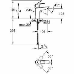 Grohe Einhand-Waschtischbatterie BauEdge Neu, M-Size 3 Grohe Einhand-Waschtischbatterie BauEdge Neu, M-Size -GROHE Geschäft 56536497 2