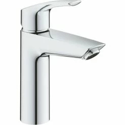 Grohe Eurosmart Einhand-Waschtischbatterie, M-Size Mittelst. Kalt, Glatter Körper Chrom