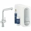 Grohe Blue Home DUO Starter Kit Mit Einhand Spültischbatterie Mit L-Auslauf Supersteel -GROHE Geschäft 56537023 1